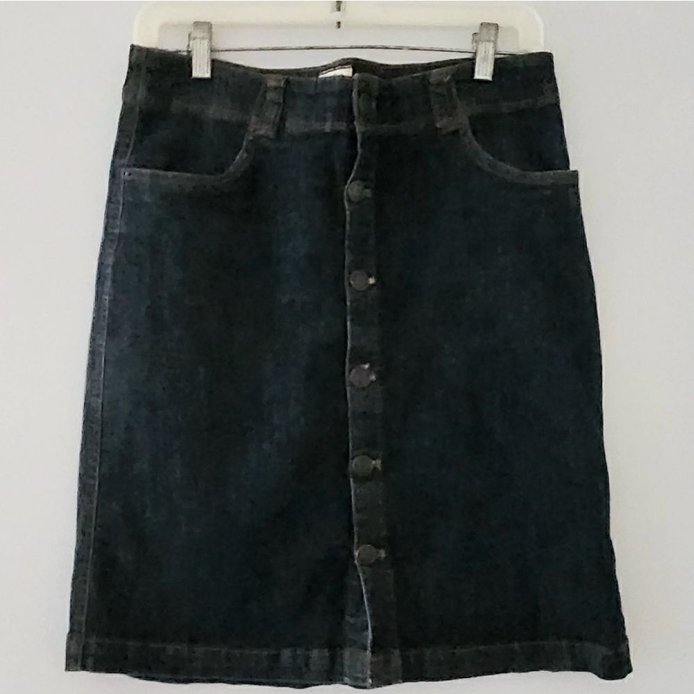 Bass button front skirt denim women's size 4 blue